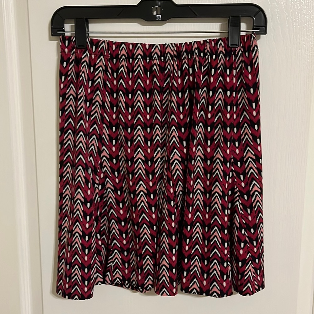Pink and Black Geometric Skirt